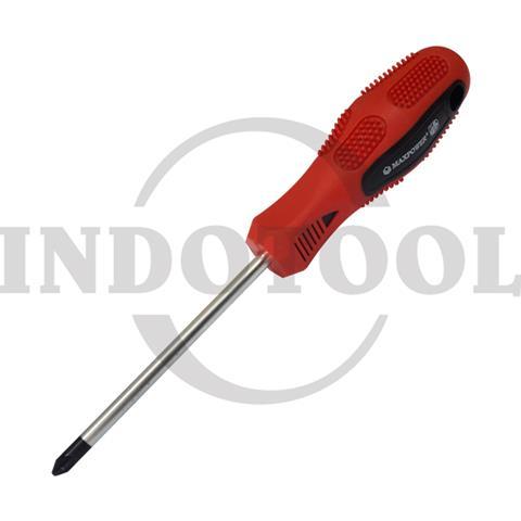 SCREWDRIVER POZIDRIV TYPE-10264 PZ 1 x 150 / OBENG PLUS GAGANG KARET MAXPOWER