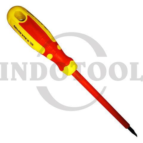 INS. VDE SCREWDRIVER SLOTTED TYPE-10262 3 x 100 / OBENG MIN INSULASI VDE LISTRIK MAXPOWER