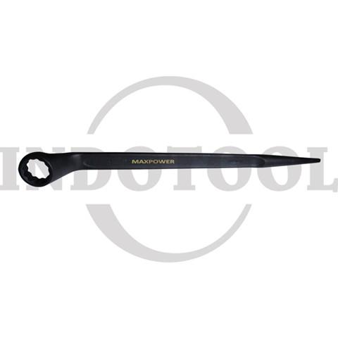 SINGLE TAIL BOX END WRENCH, BLACK 19 x 330mm / KUNCI RING SINGLE, HITAM MAXPOWER