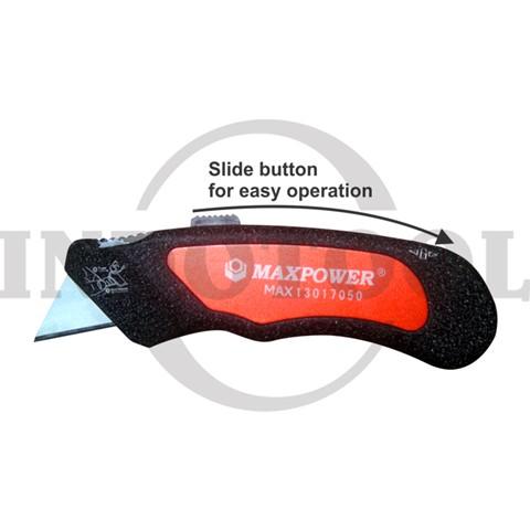 UTILITY KNIFE WITH 5 BLADES 60 x 19mm / PISAU CUTTER DENGAN 5 MATA PISAU MAXPOWER