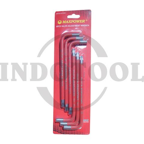 6 PCS VALVE ADJUSTMENT WRENCH ,S2 T40 / 6 PCS KUNCI L KLEP MOTOR SET MAXPOWER