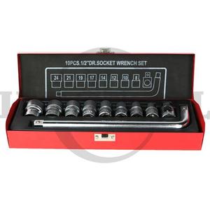 10 PCS, 1/2" DR. SOCKET WRENCH SET TK-029, 12PT / 10 PCS KUNCI SOCK SET 1/2", 12PT MAXPOWER