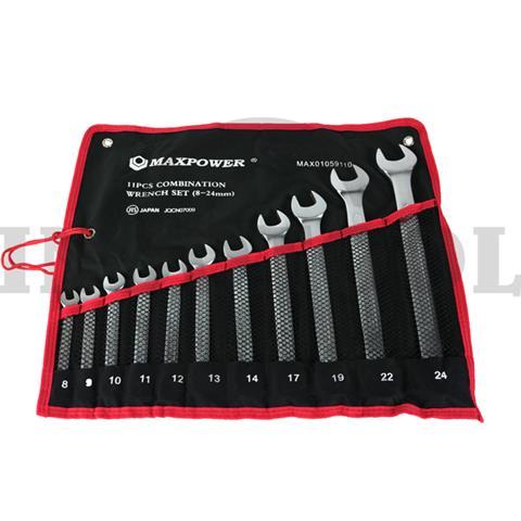 11 PCS COMBINATION WRENCH SET, EUROPEAN TYPE 8-24mm / 11 PCS KUNCI RING PAS SET MAXPOWER