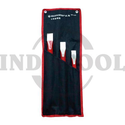 3 PCS OCTAGONAL STEEL COLD CHISEL SET / 3 PCS PAHAT SET MAXPOWER