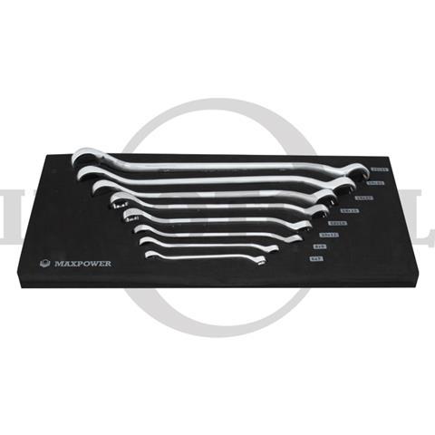 8 PCS DOUBLE BOX WRENCH SET TOOL TRAY 18.5 x 39.5cm / 8 PCS KUNCI RING SET MAXPOWER