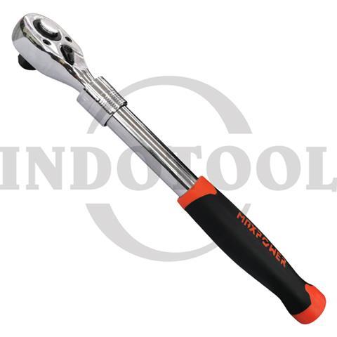 EXTENDABLE QUICK RELEASE RATCHET 1/2" x 400mm / RATCHET HANDLE GAGANG PANJANG PENDEK MAXPOWER