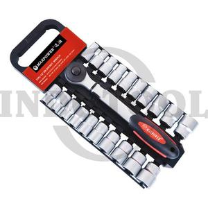 21 PCS, 1/2" DR. SOCKET WRENCH SET TK-085, 12PT / 21 PCS KUNCI SOCK SET 1/2", 12PT MAXPOWER