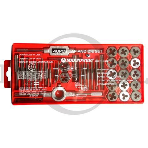 40 PCS TAP AND DIE SET / ALAT UNTUK BUAT DRAT MAXPOWER