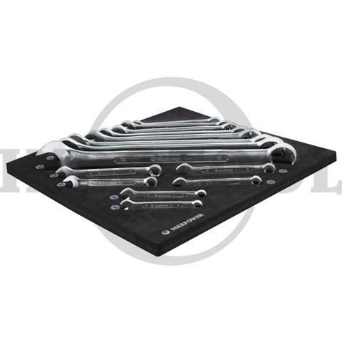 14 PCS COMBINATION WRENCH SET TOOL TRAY 37 x 39.5cm / 14 PCS KUNCI RING PAS SET TOOL TRAY MAXPOWER