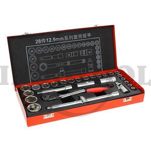 28 PCS, 1/2" DR. SOCKET WRENCH SET TK-087, 6PT / 28 PCS KUNCI SOCK 1/2", 6PT MAXPOWER