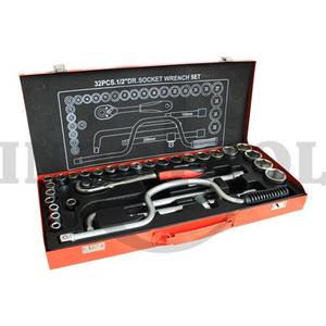 32 PCS 1/2" DR. SOCKET WRENCH SET TK-102 , 6PT / 32 PCS KUNCI SOCK SET 1/2" TK-102, 6PT MAXPOWER