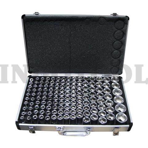 137 PCS, 1/2" DR. SOCKET CHEST ALUM. BOX, 12PT / 137 PCS MATA SOCK SET 1/2", 12PT ALUMINIUM BOX MAXPOWER