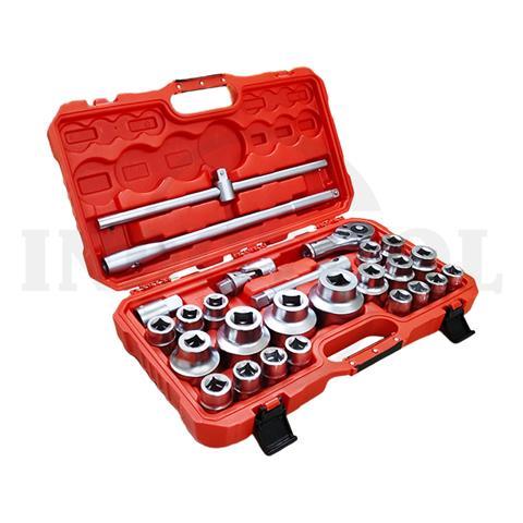 26 PCS, 3/4" & 1" DR SOCKET WRENCH SET TK-021, 6PT / 26 PCS KUNCI SOCK SET 3/4" & 1", 6PT MAXPOWER