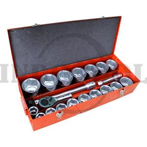 22 PCS, 1" DR SOCKET WRENCH SET, 6PT / 22 PCS KUNCI SOCK SET 1", 6PT MAXPOWER