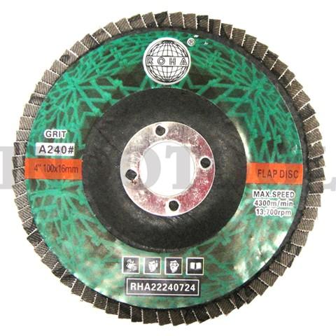 FLAP DISC 4" (100 x 16mm) A220, 72LVS / AMPLAS SUSUN ROHA