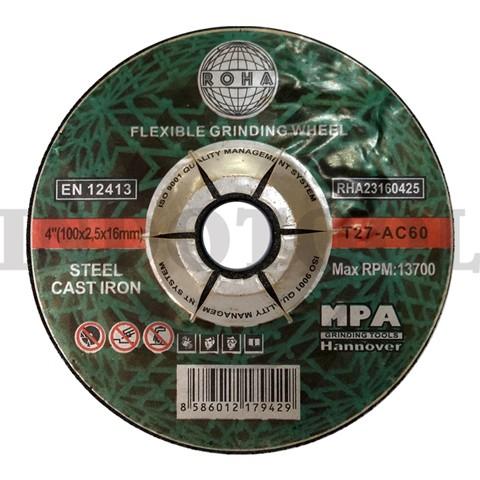 *GRINDING WHEEL, STEEL 6" (150 x 6 x 22mm) / BATU GERINDA POLES BAJA ROHA