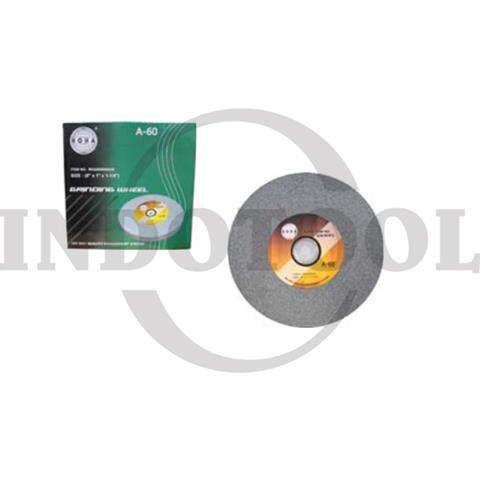 GRINDING WHEEL A-46, 8" x 1" x 1-1/4" / BATU POLES / MATA GURINDA POLES ROHA