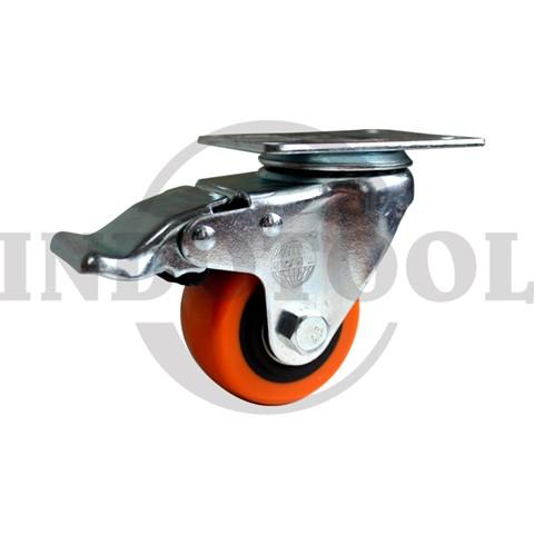 PVC CASTER, DBL BRAKE 1.5" (42x21mm), 50kg / RODA ETALASE PVC CASTER HIDUP REM DBL BRAKE ROHA