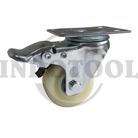 NYLON CASTER, DBL BRAKE 2" (50x24mm), 50kg / RODA NILON, NYLON CASTER REM ROHA