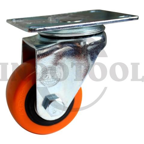 PVC CASTER, SWIVEL 2.5" (64x31mm), 70kg / RODA TROLI / TROLLEY HIDUP PUTAR ROHA