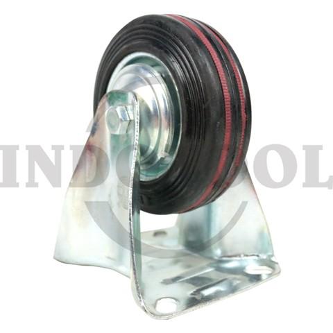 RUBBER CASTER, FIXED 5" (125x33mm), 100kg / RODA KARET MATI ROHA