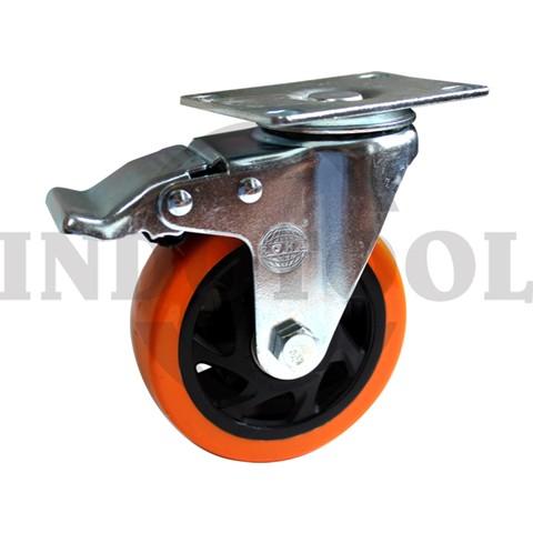 PVC CASTER, DBL BRAKE 3" (75x31mm), 80kg / RODA ETALASE PVC CASTER HIDUP REM DBL BRAKE ROHA