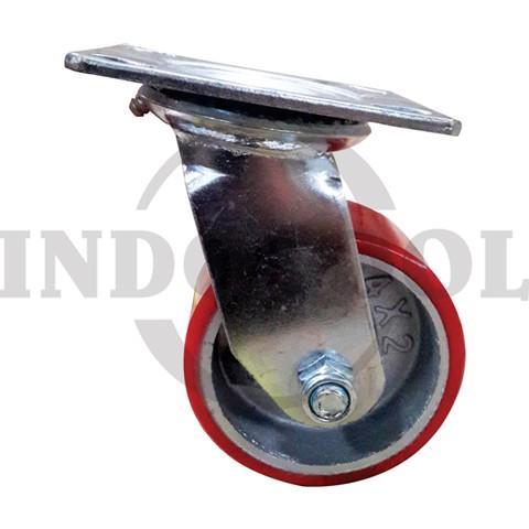 PU CASTER, SWIVEL 5" (125x50mm), 220kg / RODA TROLI PU CASTER HIDUP ROHA