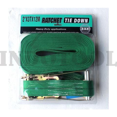 RATCHET TIE DOWN 2'' x 3T x 15M / RATCHET TIE DOWN CARGO LASHING BELT, WEBBING CARGO BELT, TRACK BELT ROHA