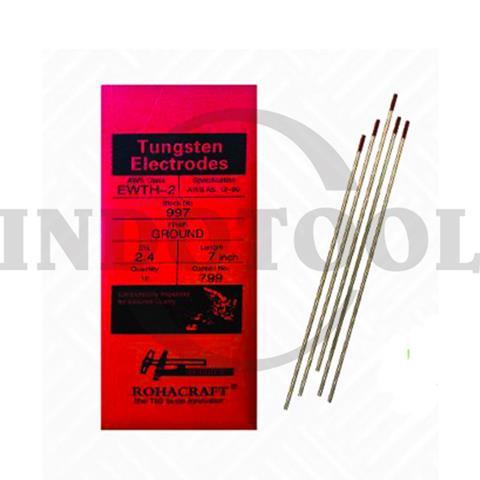 10 PCS TUNGSTEN ELECTRODE, RED 1.6mm x 175mm / 10 PCS JARUM LAS / KAWAT LAS ROHA