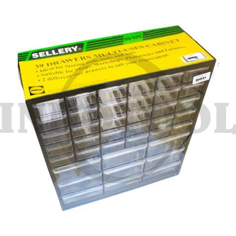 DRAWER PARTS CABINET 39 box / KOTAK LEMARI TOOL BOX SELLERY