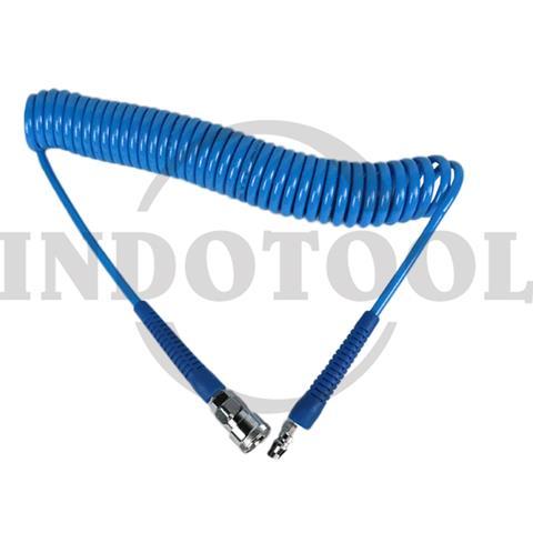 SELANG RECOIL PU BIRU 5 x 8mm x 6M / SELANG ANGIN KOMPRESOR / SELANG SPIRAL - BIRU SHPI