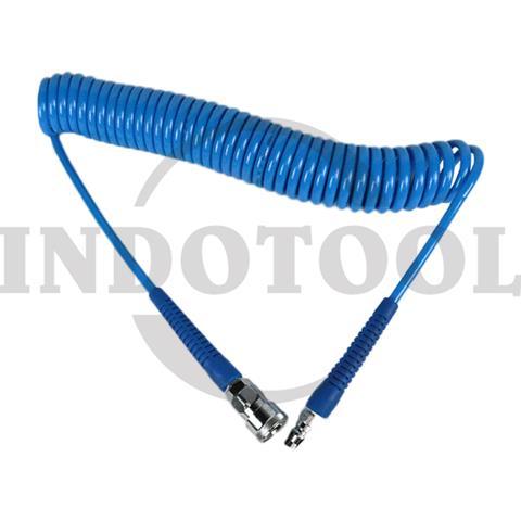 SELANG RECOIL PU BIRU 5 x 8mm x 9M / SELANG ANGIN KOMPRESOR / SELANG SPIRAL - BIRU SHPI