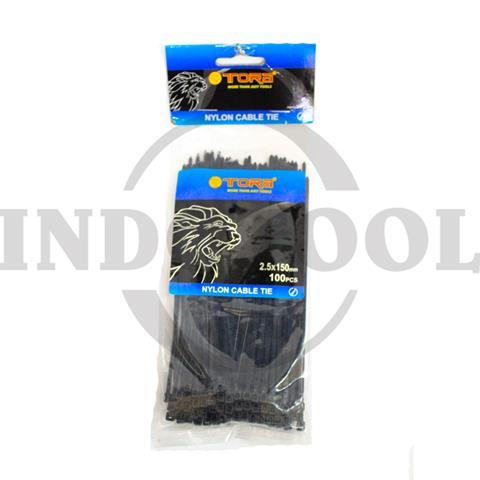 CABLE TIES NYLON, BLACK 2.5 x 150mm / KABEL TIES NYLON HITAM, KABEL TIS NILON HITAM TORA