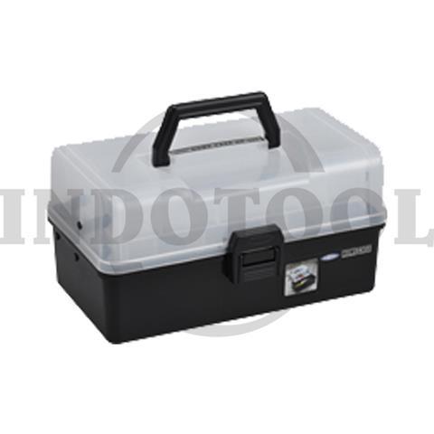PLASTIC TOOL BOX HP-320 BLACK 320 x 180 x 165mm / KOTAK PERKAKAS PLASTIK 3 SUSUN HITAM TOYO