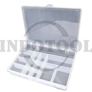 CLEAR PLASTIC TOOL BOX L (32.5 x 22 x 5.5cm) / KOTAK PERKAKAS BENING UMUM