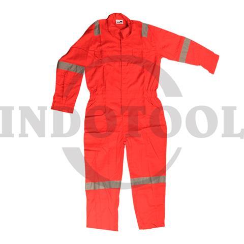WEARPACK MERAH XL / BAJU KERJA PROYEK / SERAGAM SAFETY MERAH STEEL HORSE