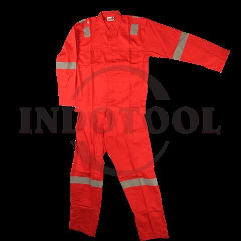 FULL SET BAJU + CELANA MERAH XL / SETELAN BAJU CELANA KERJA MERAH STEEL HORSE