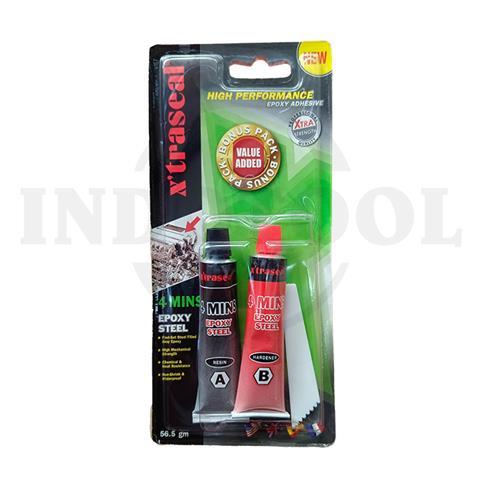 4 MINUTES STEEL EPOXY, GREY 2x17gr / LEM BESI CAMPUR XTRASEAL