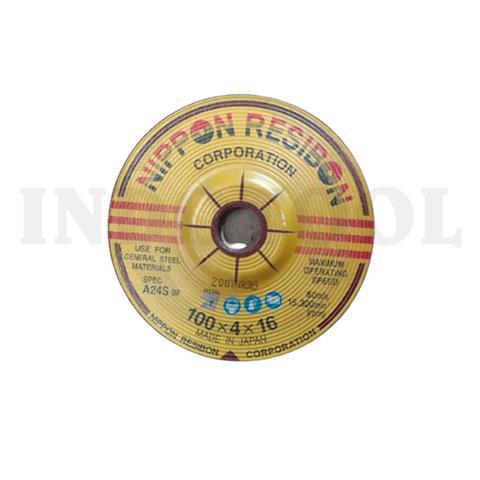 GRINDING WHEEL A-24S, 4" x 4mm / BATU POLES / MATA GERINDA POLES NIPPON RESIBON