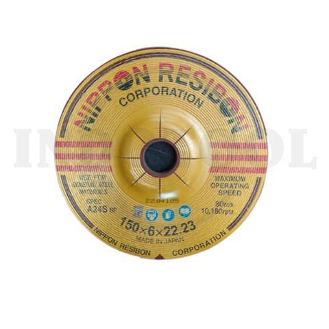 GRINDING WHEEL A-24S, 6" x 6mm / BATU POLES / MATA GERINDA POLES NIPPON RESIBON