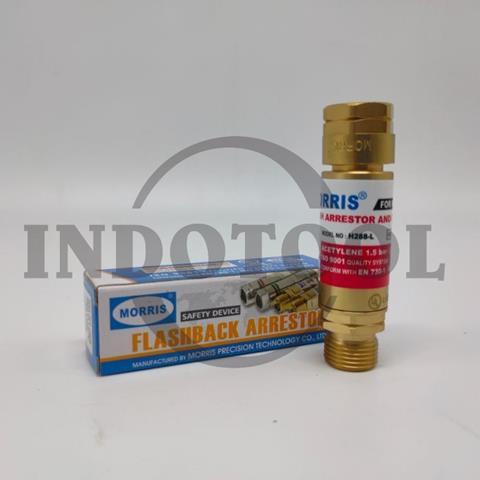 FLASHBACK ARRESTOR FOR TORCH ACETYLENE, 9/16" / FLASBACK TORCH ACETYLENE / OKSIGEN / OXYGEN FLASH BACK PENCEGAH ARUS ARRESTOR MORRIS