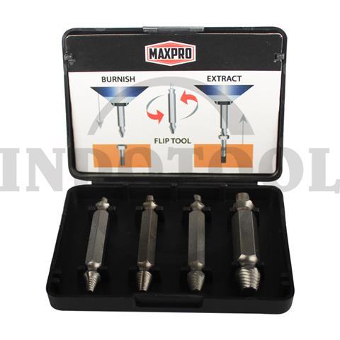 4 PCS SCREW REMOVER KIT P.51mm / 4 PCS ALAT PEMBUKA BAUT RUSAK MAXPRO