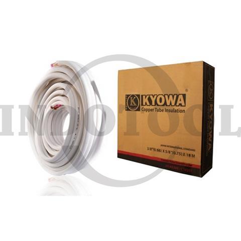 COPPER TUBE INSULATION, 2 PK SUPER MAX 1/4" (0.60mm) x 1/2" (0.70mm) x 20M / PIPA TEMBAGA ROLL KYOWA