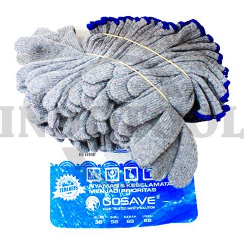 SARUNG TANGAN KATUN, ABU ABU 5 BENANG / SARUNG TANGAN KATUN WARNA ABU ABU GOSAVE
