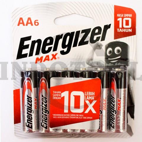 BATTERY ALKALINE MAX E91 AA BP6 MAX / BATERAI / BATRE AA ENERGIZER