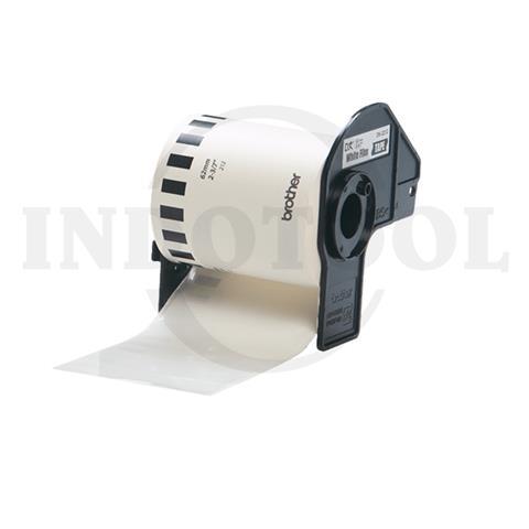 CONTINUOUS FILM LABEL, WHITE DK2221, 62mm x 15.24m / LABEL TAPE WARNA PUTIH BROTHER