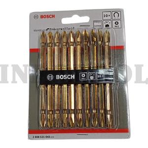 10 PCS DOUBLE ENDED SCREWDRIVER BITS - GOLD PH2, 110mm / 10 PCS MATA OBENG BOSCH