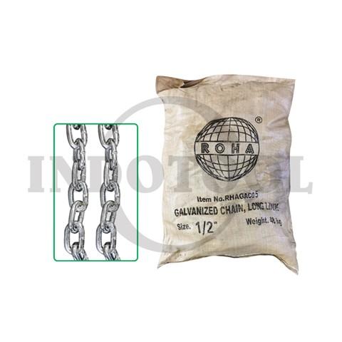 GALVANIZED CHAIN, LONG LINK 3/16" / RANTAI GALVANIS ROHA