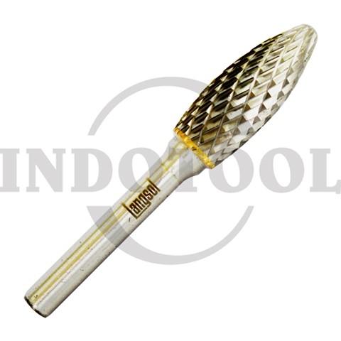 TCT ROTARY BURR, TYPE H 6 x 10 x 25mm / MATA TUNER TYPE H LANGSOL
