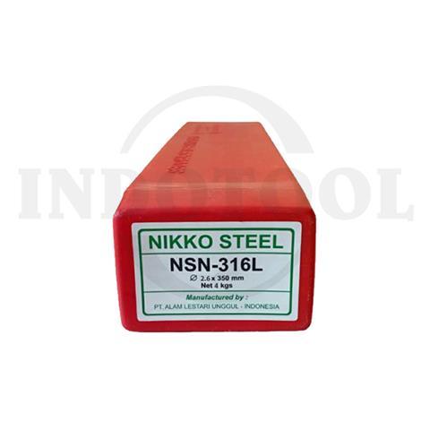 4KG KAWAT LAS STAINLESS STEEL NSN-316L 2.6mm / 4KG KAWAT LAS STAINLESS STEEL NSN-316L NIKKO STEEL